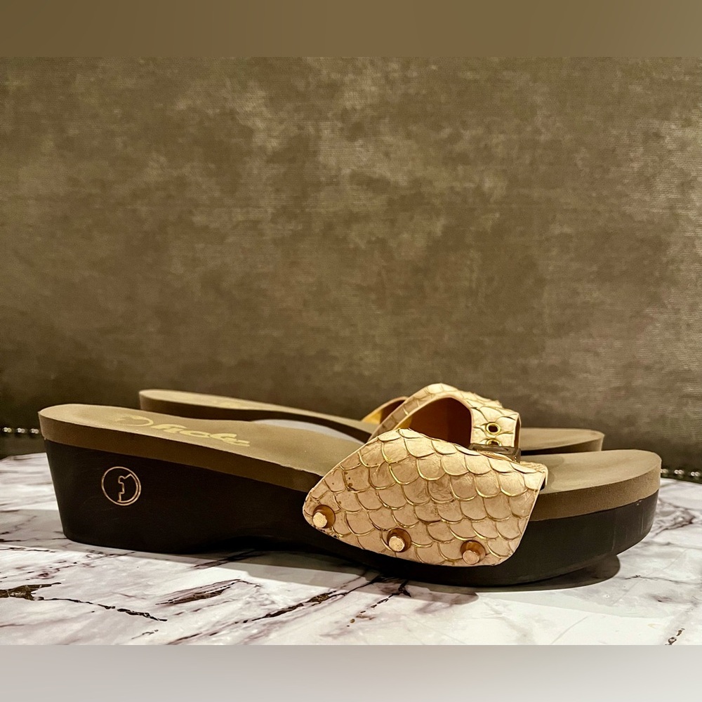 Flogg Wood Platform Slip Ons